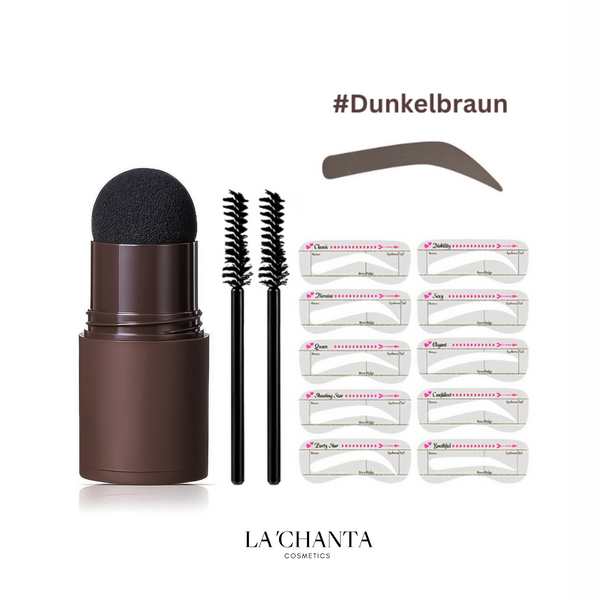 LA 'CHANTA Dunkelbraun Augenbrauenstempel Kit